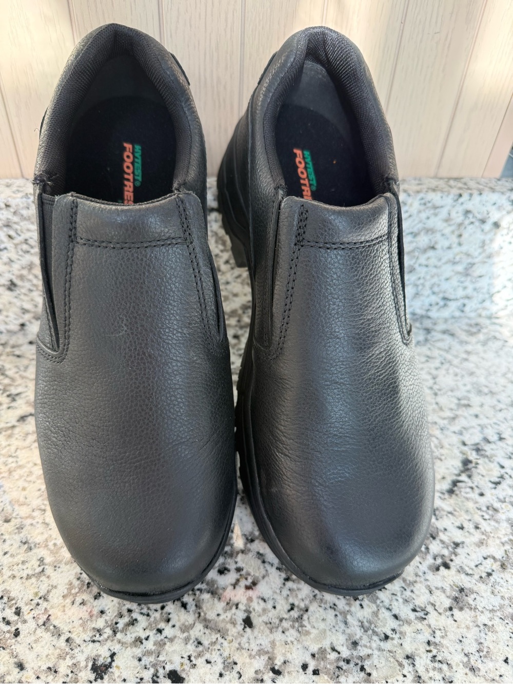 Women’s Black Slip-On Work Loafers with Cushioned Support